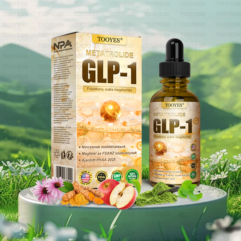🎗TOOYES® Metatrolide & Moringa GLP-1 Aktiváció, Almaecet, Kurkuma Gyógyhatású Szájoldat: Elhízás, Szív- és Érrendszeri Betegségek, Cukorbetegség, Alvási Apnoé, Ízületi Problémák és Még Több