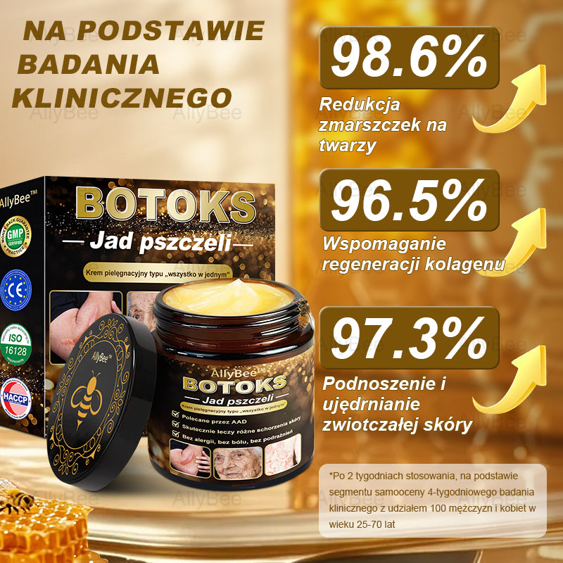 👨🔬 AllyBee® Krem Botox do pielęgnacji skóry - Wygładzanie zmarszczek, Nawilżenie, Regeneracja skóry, Wyrównanie kolorytu skóry, Leczenie trądziku i przebarwień, Usuwanie brodawek i znamion.--pl