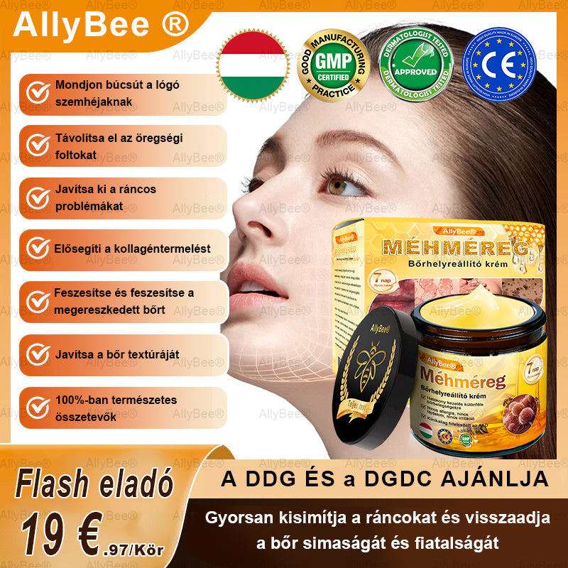 Mayo Clinic tisztviselő: AllyBee® bőrkezelő krém öregedésgátló, hidratáló, bőrjavító, egyenletes tónus, pattanások és sötét foltok kezelése, szemölcs és anyajegy eltávolítása, pikkelysömör enyhítése