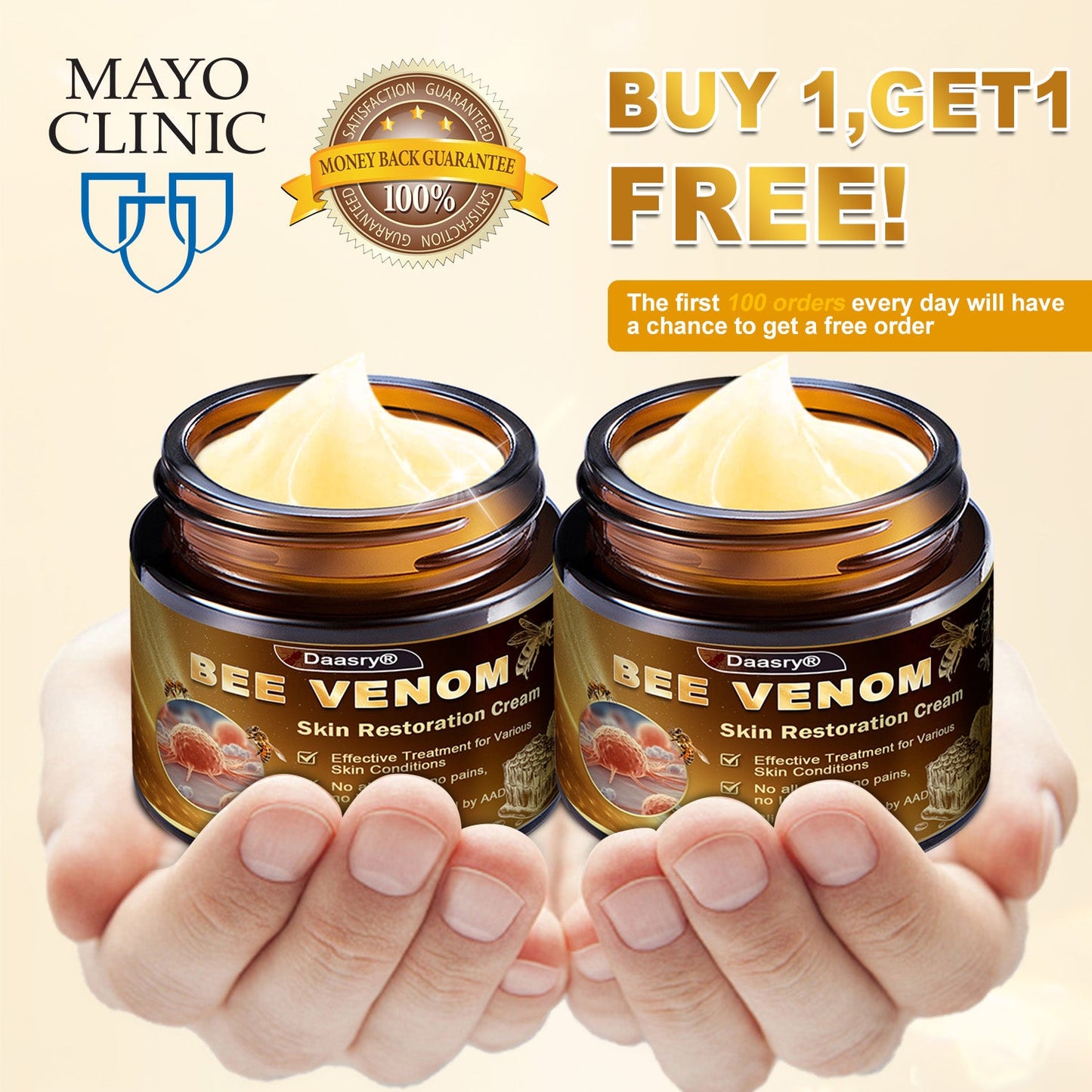 Made and Shipped from USA ✨ Daasry® Bee venom Comprehensive Cream 🔥 LAST DAY 80% OFF 💎💎(复制)