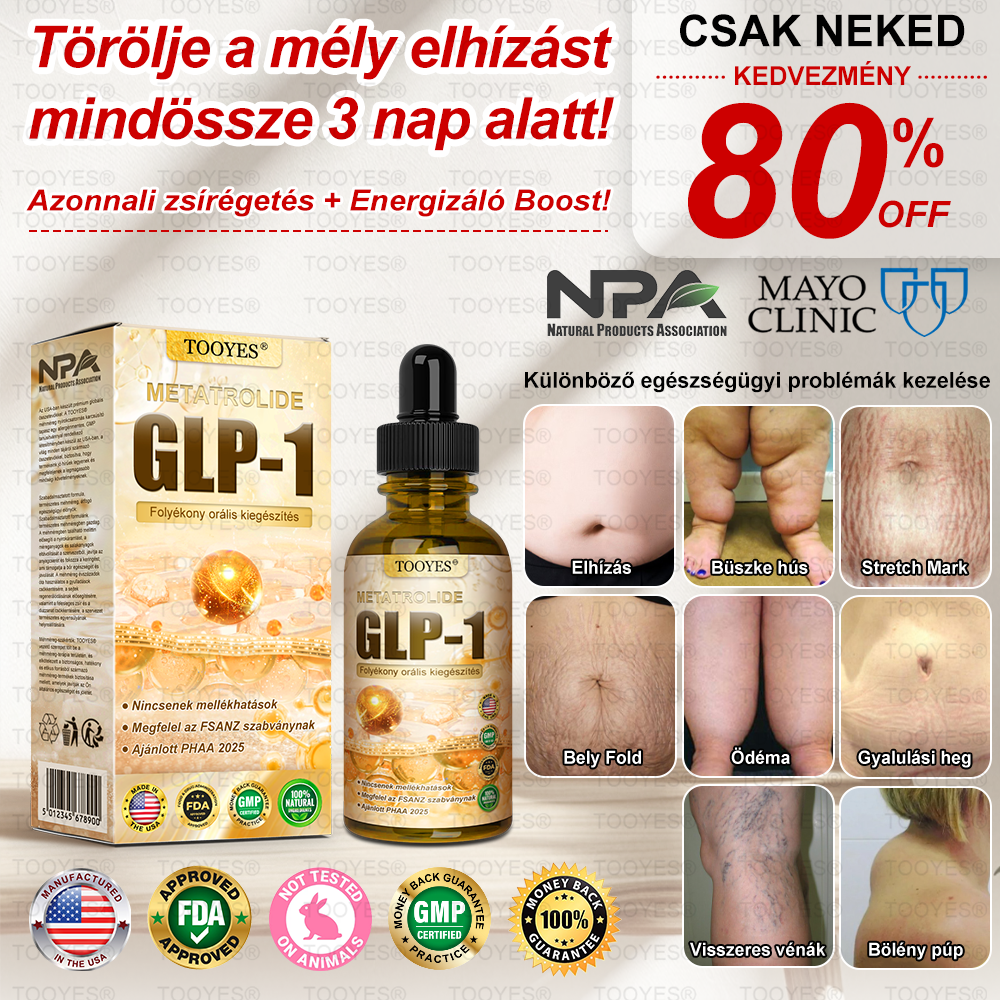 🎗TOOYES® Metatrolide & Moringa GLP-1 Aktiváció, Almaecet, Kurkuma Gyógyhatású Szájoldat: Elhízás, Szív- és Érrendszeri Betegségek, Cukorbetegség, Alvási Apnoé, Ízületi Problémák és Még Több