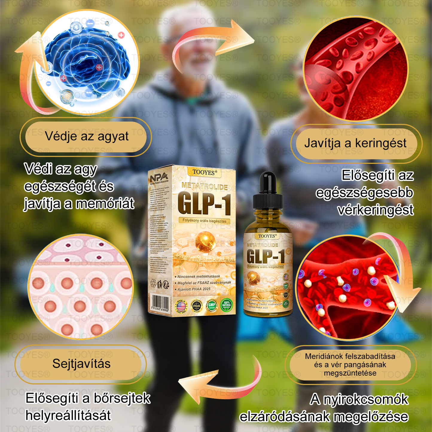 🎗TOOYES® Metatrolide & Moringa GLP-1 Aktiváció, Almaecet, Kurkuma Gyógyhatású Szájoldat: Elhízás, Szív- és Érrendszeri Betegségek, Cukorbetegség, Alvási Apnoé, Ízületi Problémák és Még Több