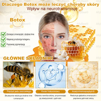 👨‍🔬 AllyBee® Krem Botox do pielęgnacji skóry - Wygładzanie zmarszczek, Nawilżenie, Regeneracja skóry, Wyrównanie kolorytu skóry, Leczenie trądziku i przebarwień, Usuwanie brodawek i znamion.--pl