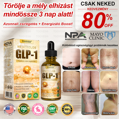 TOOYES® Metatrolide & Moringa GLP-1 Aktiváció, Almaecet, Kurkuma Gyógyhatású Szájoldat: Elhízás, Szív- és Érrendszeri Betegségek, Cukorbetegség, Alvási Apnoé, Ízületi Problémák és Még Több
