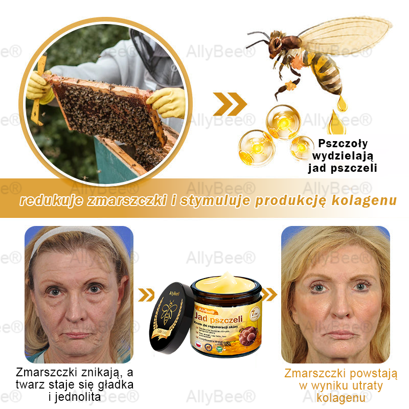 AllyBee® Krem do pielęgnacji skóry – przeciwstarzeniowy, nawilżający, regenerujący skórę, wyrównujący koloryt, leczenie trądziku i ciemnych plam, usuwanie brodawek i znamion, ulga w łuszczycy.